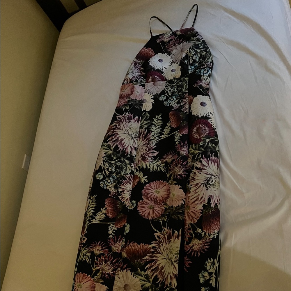Keepsake the label Floral dress with a slit